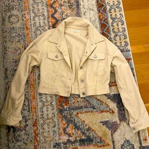 Corduroy cropped jacket